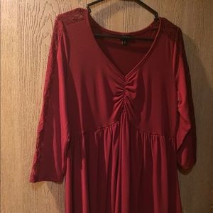 Size 0 torrid NWOT Red lacy long sleeve
